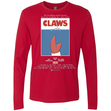 T-Shirts Red / Small Claws Movie Poster Men's Premium Long Sleeve