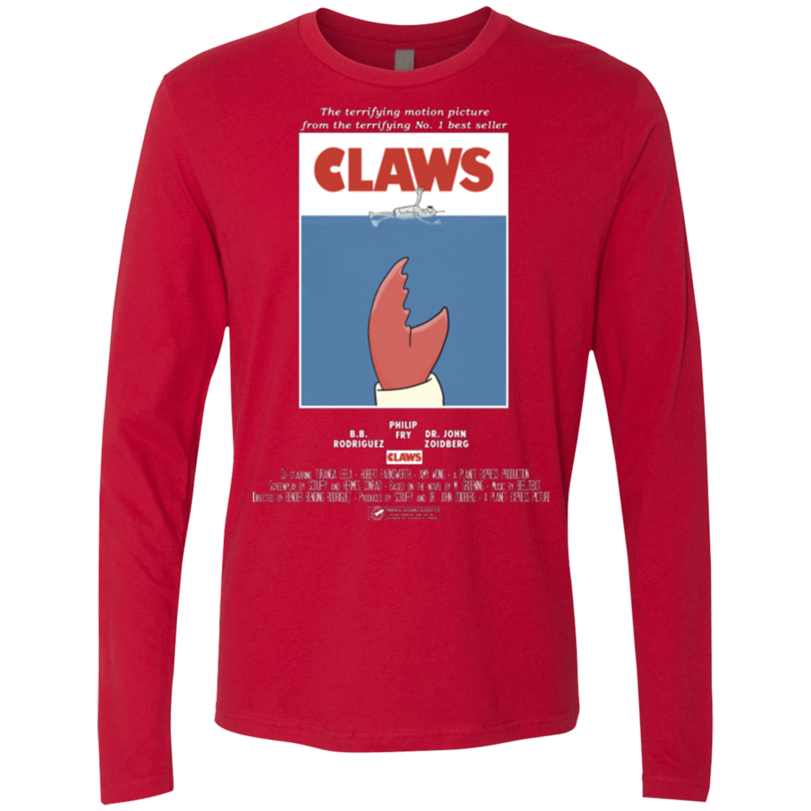 T-Shirts Red / Small Claws Movie Poster Men's Premium Long Sleeve