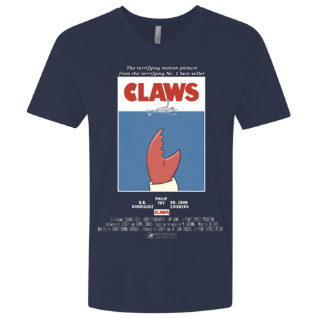 T-Shirts Midnight Navy / X-Small Claws Movie Poster Men's Premium V-Neck