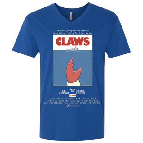 T-Shirts Royal / X-Small Claws Movie Poster Men's Premium V-Neck