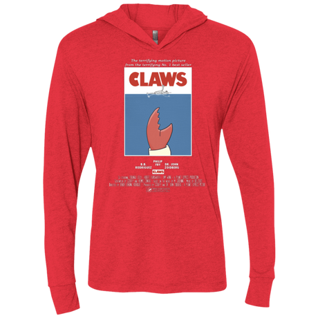 T-Shirts Vintage Red / X-Small Claws Movie Poster Triblend Long Sleeve Hoodie Tee