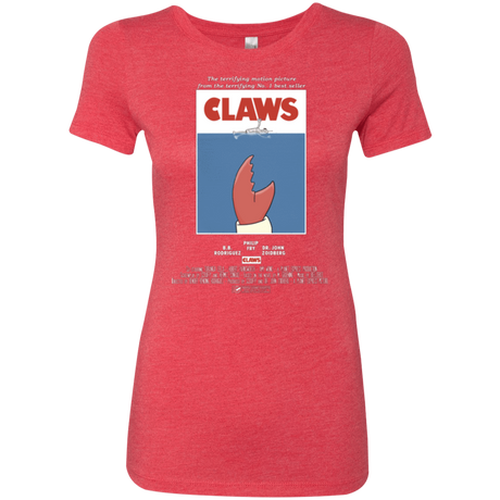T-Shirts Vintage Red / Small Claws Movie Poster Women's Triblend T-Shirt