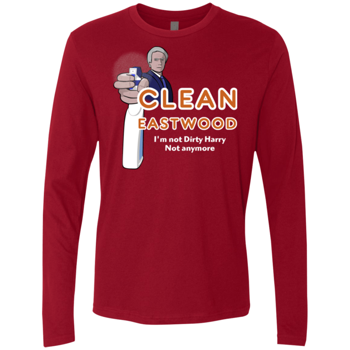 T-Shirts Cardinal / Small Clean Eastwood Men's Premium Long Sleeve
