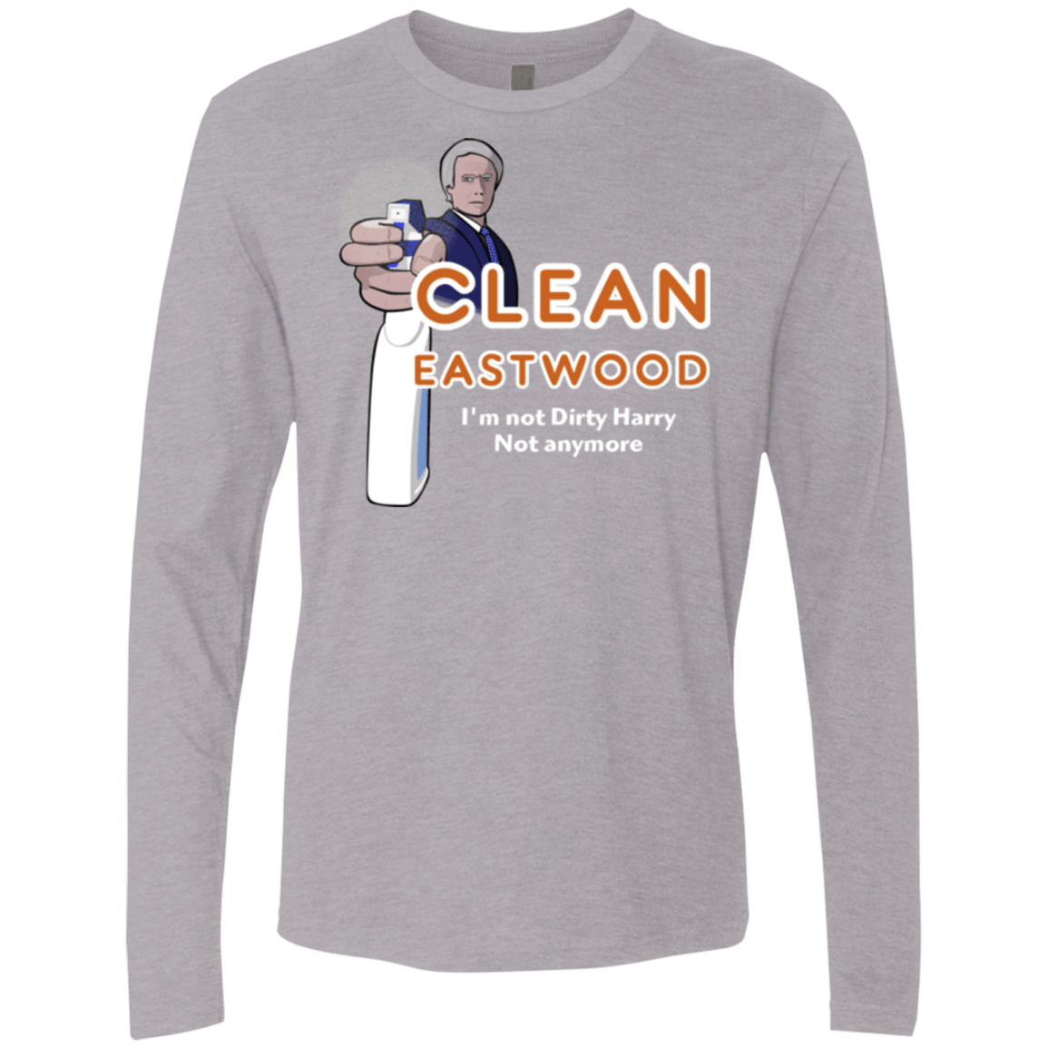 T-Shirts Heather Grey / Small Clean Eastwood Men's Premium Long Sleeve