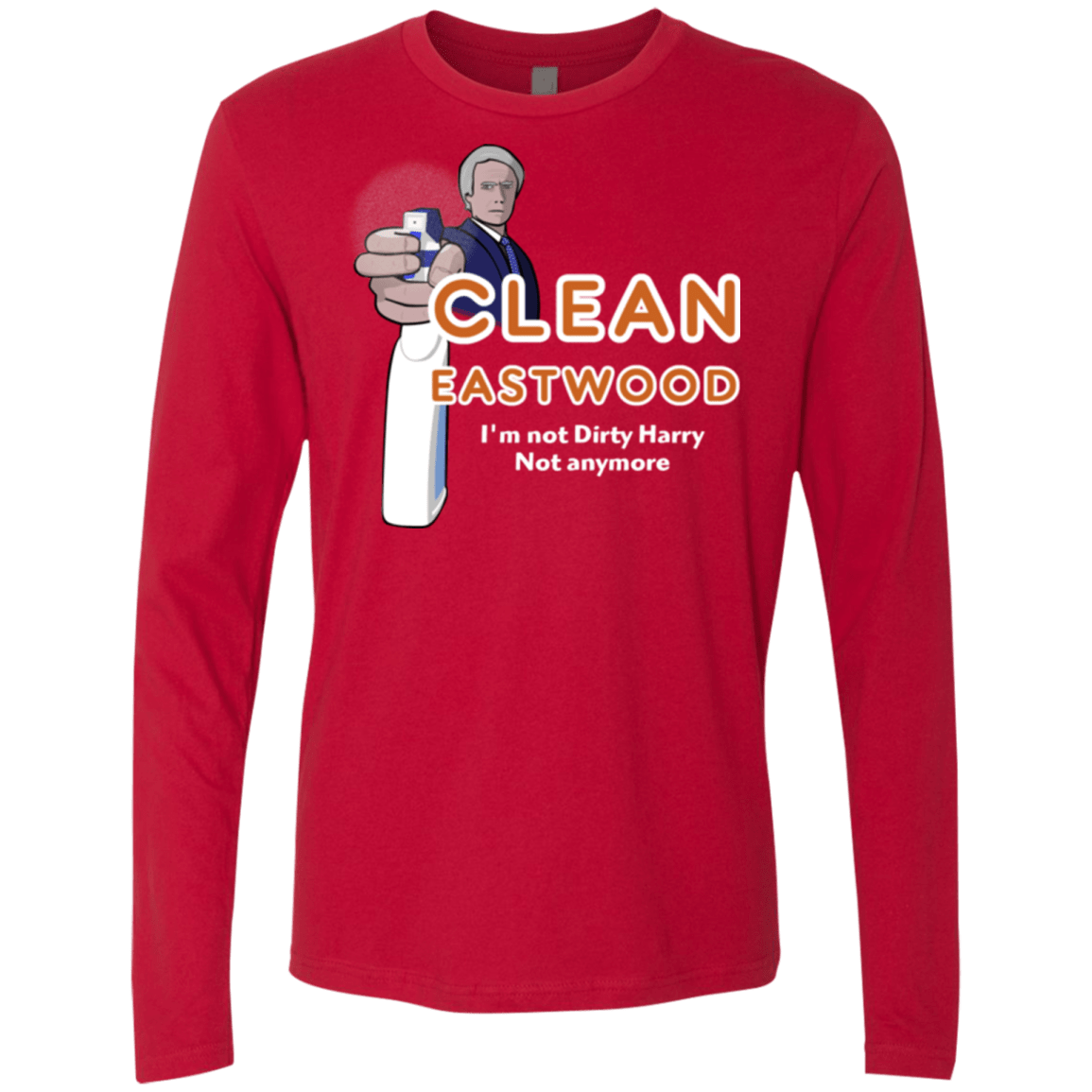 T-Shirts Red / Small Clean Eastwood Men's Premium Long Sleeve