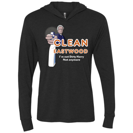 T-Shirts Vintage Black / X-Small Clean Eastwood Triblend Long Sleeve Hoodie Tee