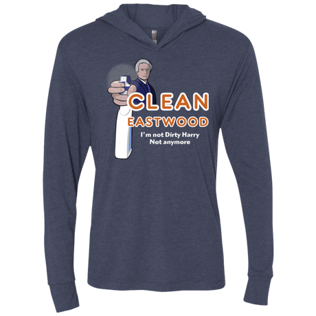 T-Shirts Vintage Navy / X-Small Clean Eastwood Triblend Long Sleeve Hoodie Tee