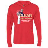 T-Shirts Vintage Red / X-Small Clean Eastwood Triblend Long Sleeve Hoodie Tee