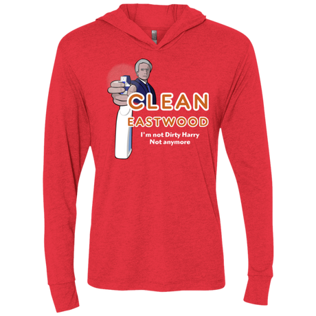 T-Shirts Vintage Red / X-Small Clean Eastwood Triblend Long Sleeve Hoodie Tee