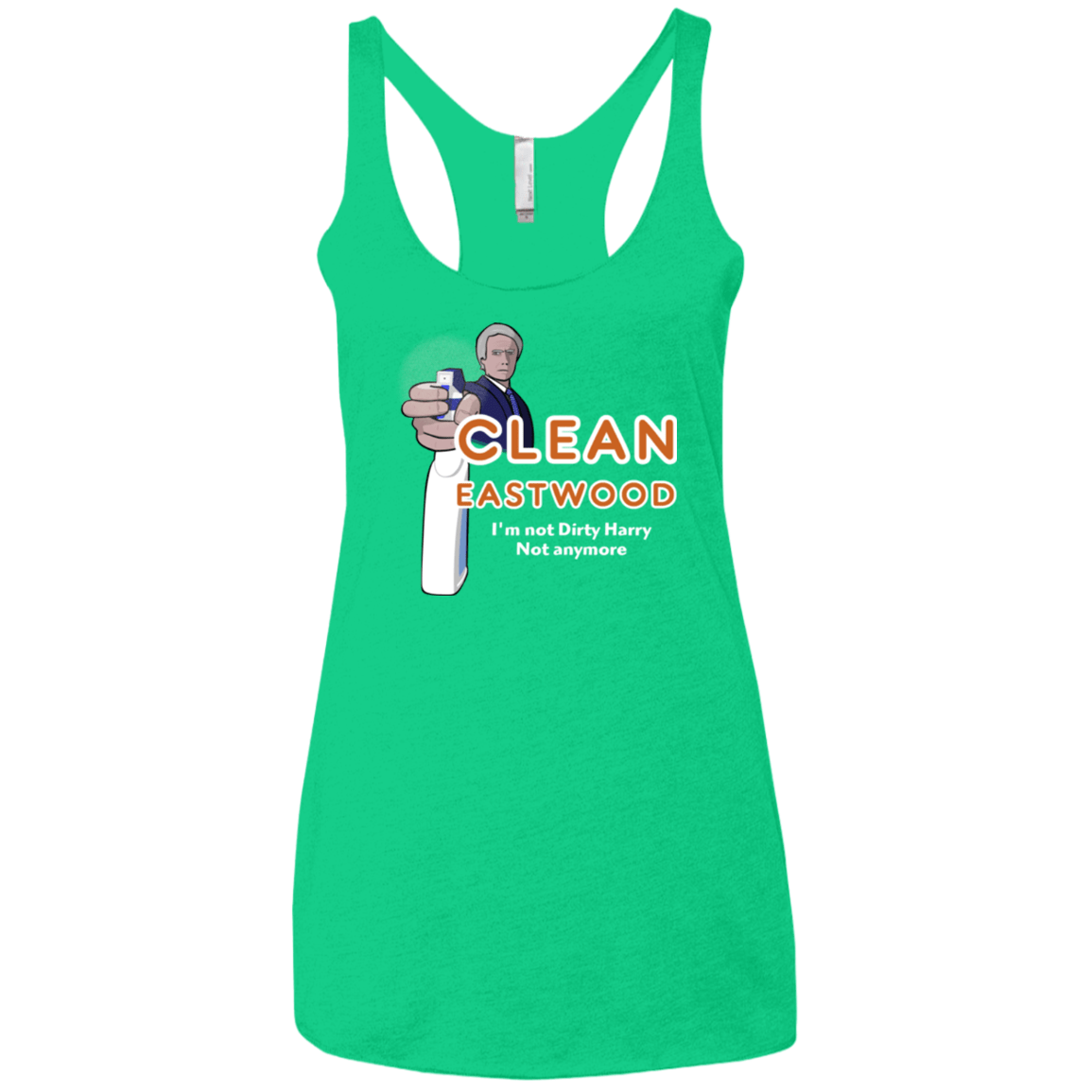 T-Shirts Envy / X-Small Clean Eastwood Women's Triblend Racerback Tank