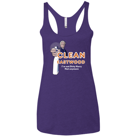 T-Shirts Purple / X-Small Clean Eastwood Women's Triblend Racerback Tank