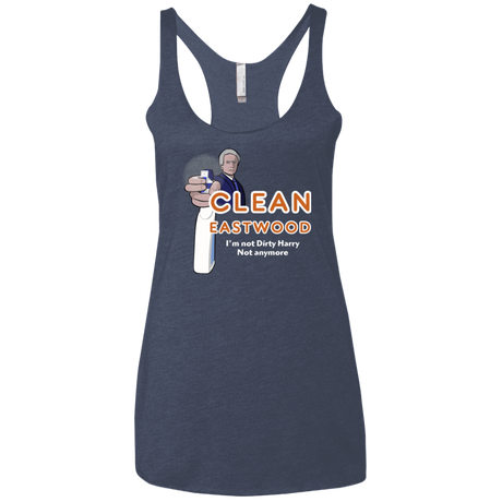 T-Shirts Vintage Navy / X-Small Clean Eastwood Women's Triblend Racerback Tank