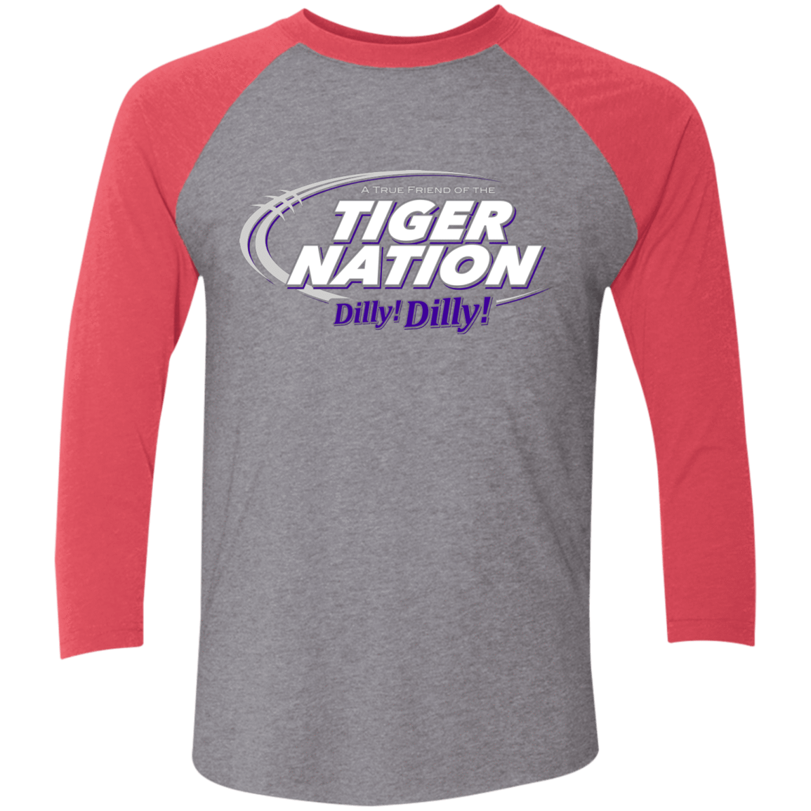 T-Shirts Premium Heather/ Vintage Red / X-Small Clemson Dilly Dilly Men's Triblend 3/4 Sleeve
