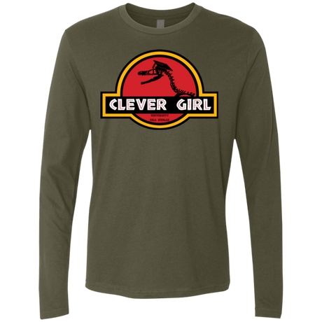 T-Shirts Military Green / Small Clever Girl Men's Premium Long Sleeve