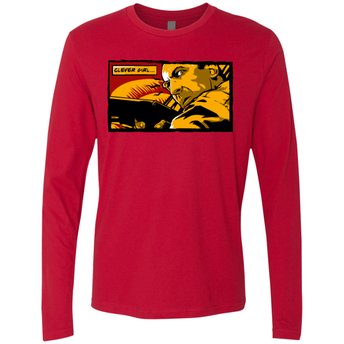 T-Shirts Red / Small Clever Girl Men's Premium Long Sleeve