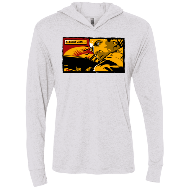 T-Shirts Heather White / X-Small Clever Girl Triblend Long Sleeve Hoodie Tee