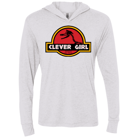 T-Shirts Heather White / X-Small Clever Girl Triblend Long Sleeve Hoodie Tee