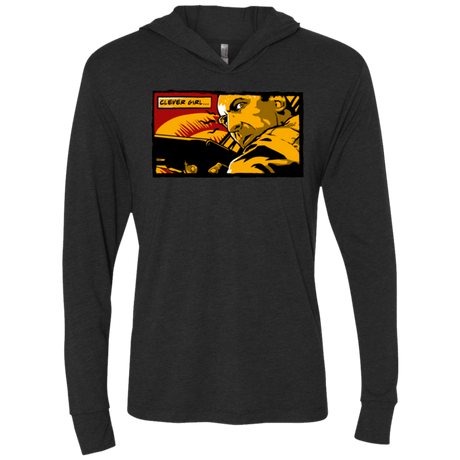 T-Shirts Vintage Black / X-Small Clever Girl Triblend Long Sleeve Hoodie Tee