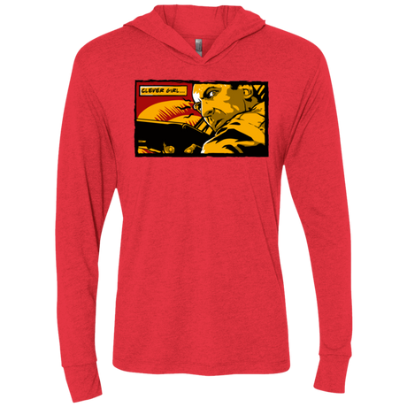 T-Shirts Vintage Red / X-Small Clever Girl Triblend Long Sleeve Hoodie Tee