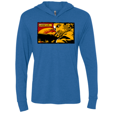 T-Shirts Vintage Royal / X-Small Clever Girl Triblend Long Sleeve Hoodie Tee