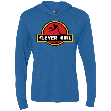 T-Shirts Vintage Royal / X-Small Clever Girl Triblend Long Sleeve Hoodie Tee