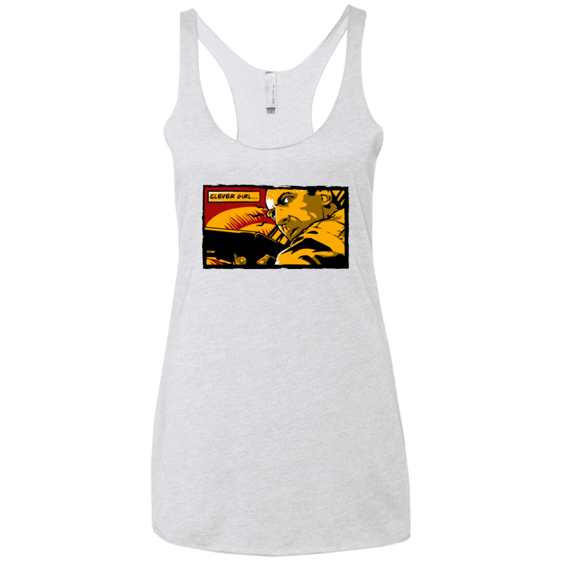 T-Shirts Heather White / X-Small Clever Girl Women's Triblend Racerback Tank