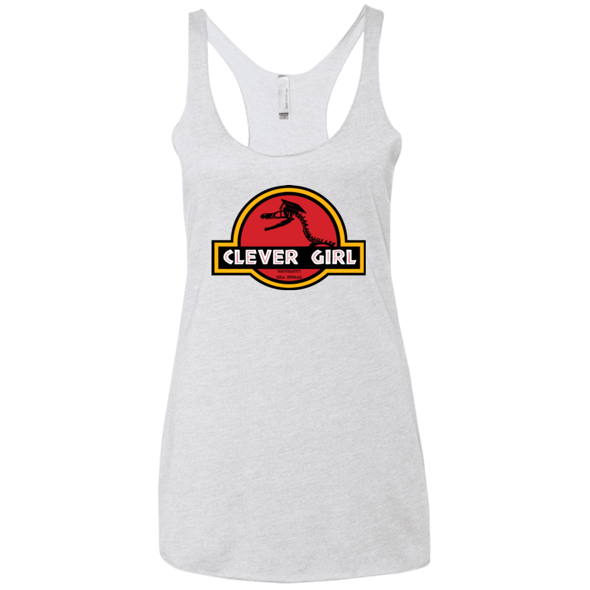 T-Shirts Heather White / X-Small Clever Girl Women's Triblend Racerback Tank