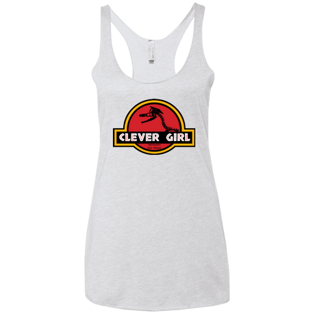T-Shirts Heather White / X-Small Clever Girl Women's Triblend Racerback Tank