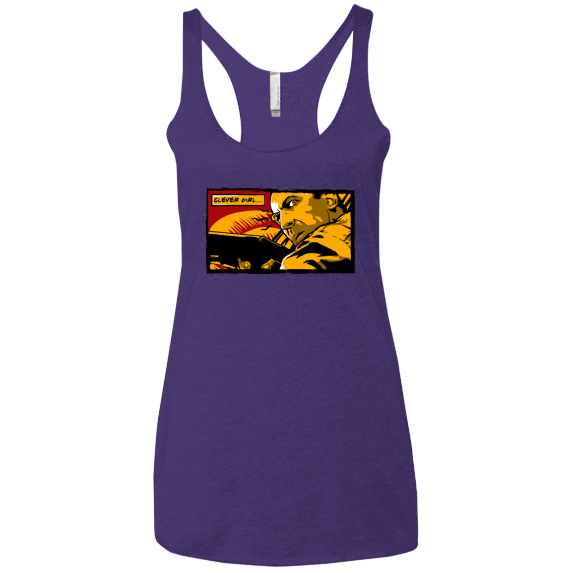 T-Shirts Purple Rush / X-Small Clever Girl Women's Triblend Racerback Tank