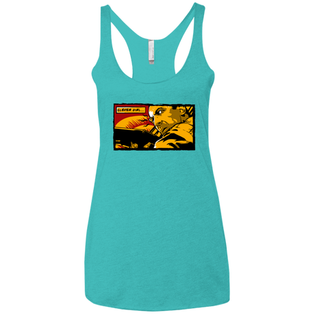 T-Shirts Tahiti Blue / X-Small Clever Girl Women's Triblend Racerback Tank