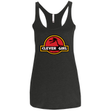 T-Shirts Vintage Black / X-Small Clever Girl Women's Triblend Racerback Tank