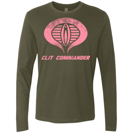 T-Shirts Military Green / Small Clit Commander Men's Premium Long Sleeve