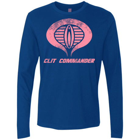 T-Shirts Royal / Small Clit Commander Men's Premium Long Sleeve