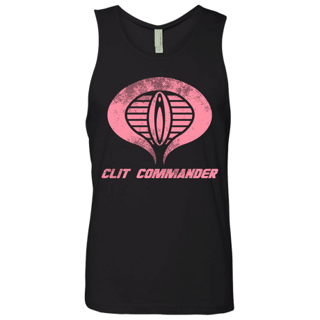 T-Shirts Black / Small Clit Commander Men's Premium Tank Top