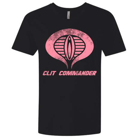 T-Shirts Black / X-Small Clit Commander Men's Premium V-Neck