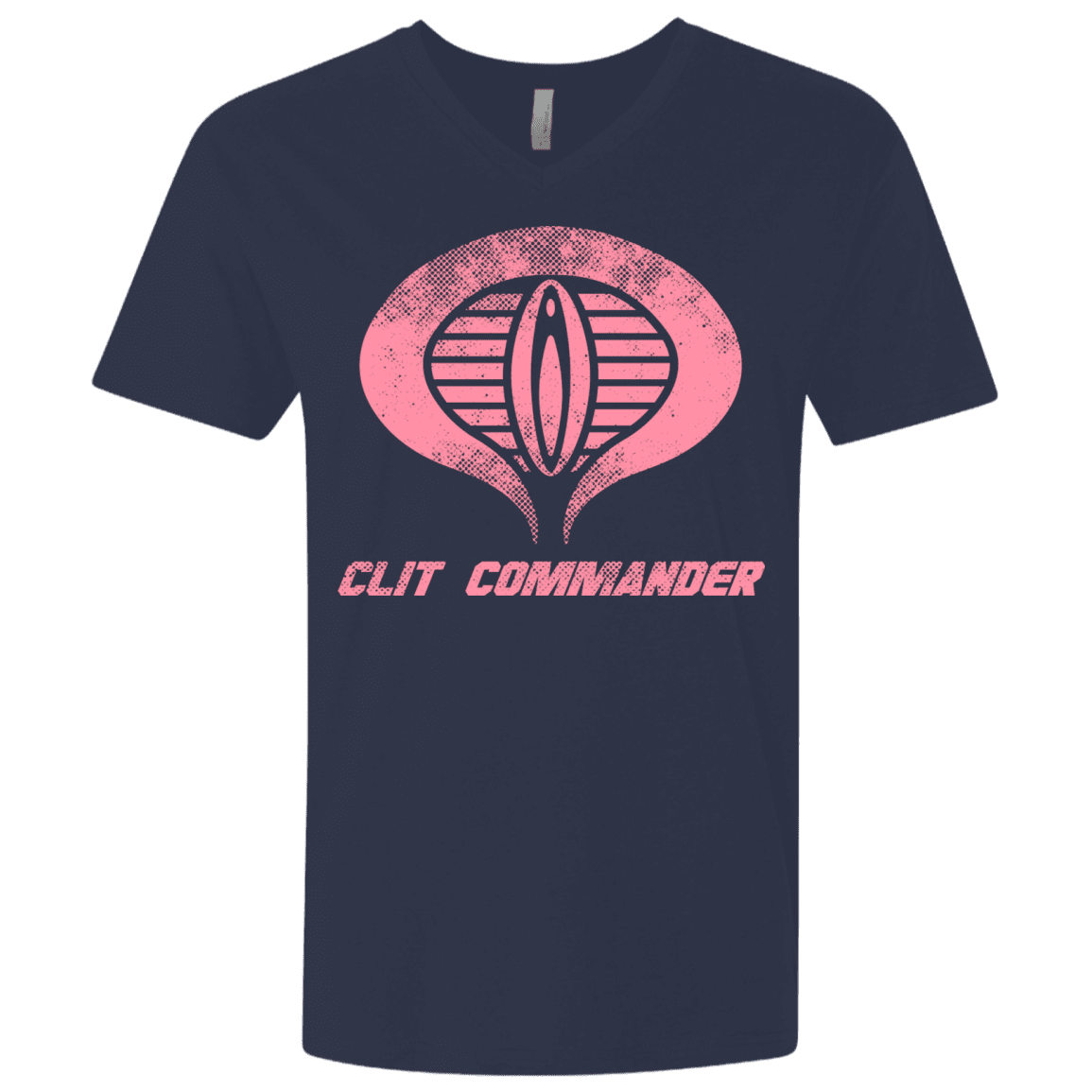 T-Shirts Midnight Navy / X-Small Clit Commander Men's Premium V-Neck