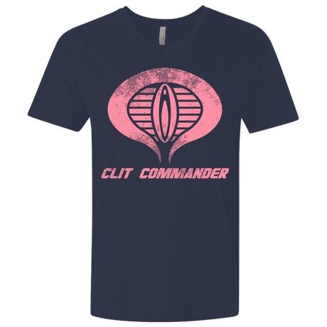 T-Shirts Midnight Navy / X-Small Clit Commander Men's Premium V-Neck