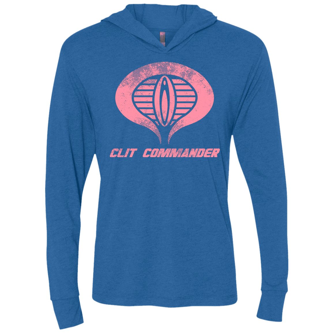 T-Shirts Vintage Royal / X-Small Clit Commander Triblend Long Sleeve Hoodie Tee