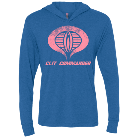 T-Shirts Vintage Royal / X-Small Clit Commander Triblend Long Sleeve Hoodie Tee