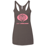 T-Shirts Macchiato / X-Small Clit Commander Women's Triblend Racerback Tank