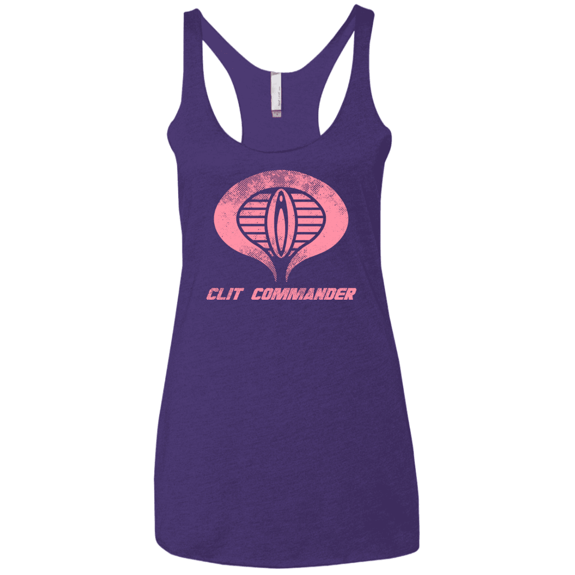 T-Shirts Purple / X-Small Clit Commander Women's Triblend Racerback Tank