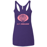 T-Shirts Purple / X-Small Clit Commander Women's Triblend Racerback Tank