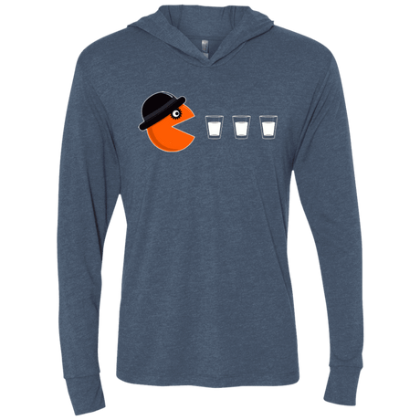 T-Shirts Indigo / X-Small Clockwork man Triblend Long Sleeve Hoodie Tee