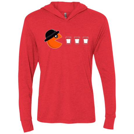 T-Shirts Vintage Red / X-Small Clockwork man Triblend Long Sleeve Hoodie Tee