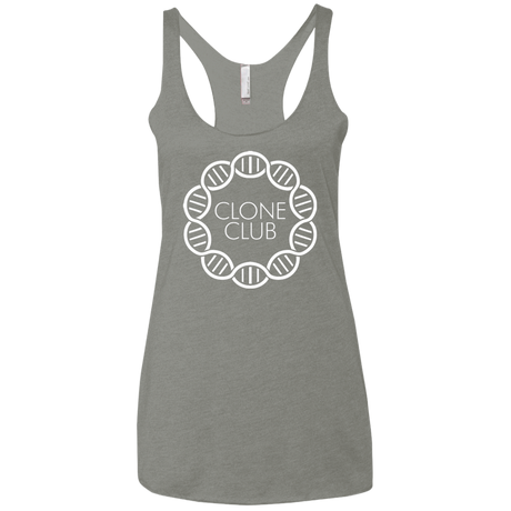 T-Shirts Venetian Grey / X-Small Clone Club Women's Triblend Racerback Tank
