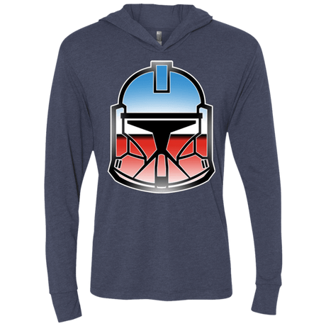 T-Shirts Vintage Navy / X-Small Clone Triblend Long Sleeve Hoodie Tee