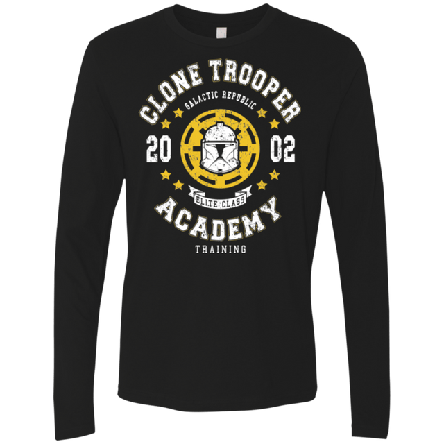 T-Shirts Black / Small Clone Trooper Academy 02 Men's Premium Long Sleeve