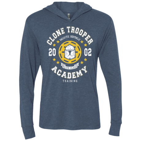T-Shirts Indigo / X-Small Clone Trooper Academy 02 Triblend Long Sleeve Hoodie Tee