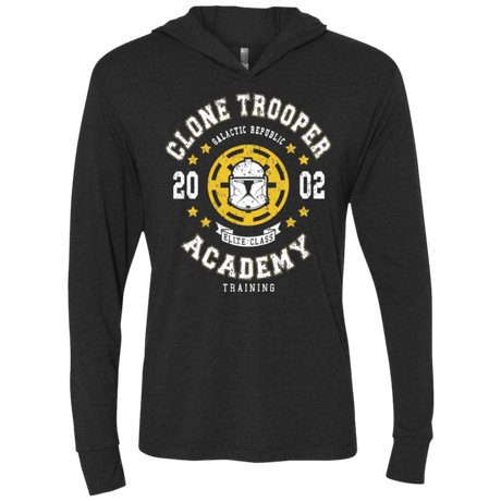 T-Shirts Vintage Black / X-Small Clone Trooper Academy 02 Triblend Long Sleeve Hoodie Tee
