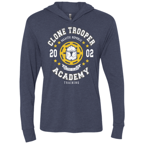 T-Shirts Vintage Navy / X-Small Clone Trooper Academy 02 Triblend Long Sleeve Hoodie Tee
